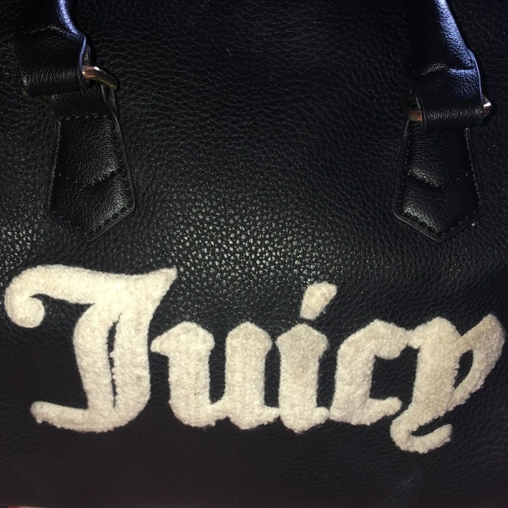 Juicy Couture Black & White Logo Satchel Bag